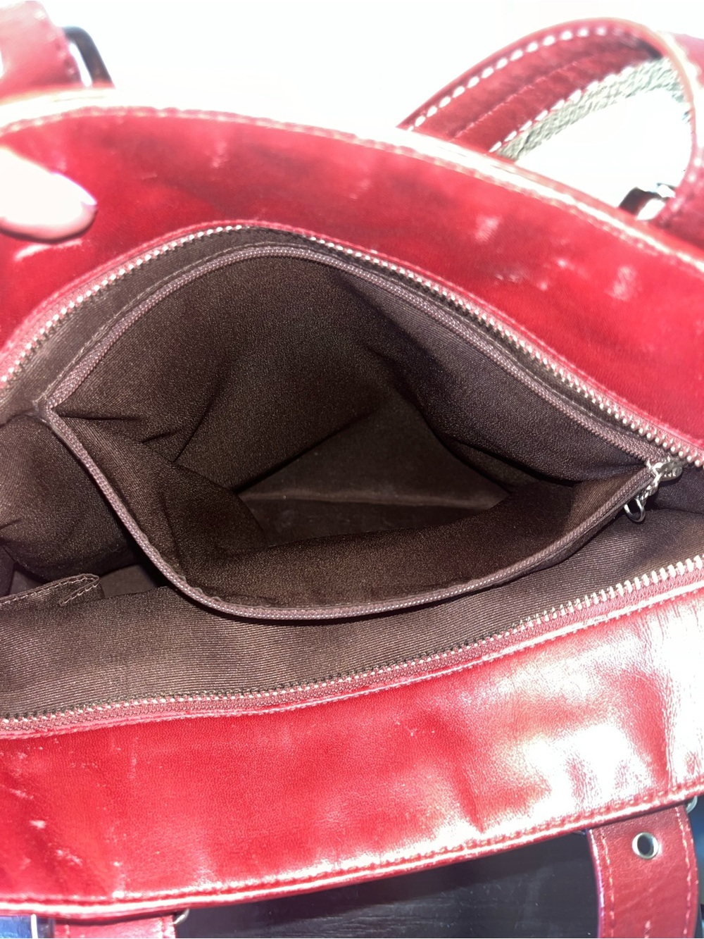 Coach Burgundy Suede Tote - Picture 13 of 15